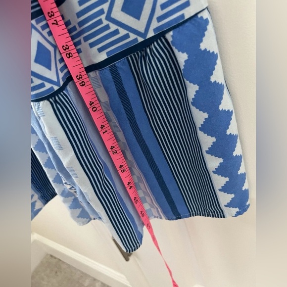 Mlle Gabrielle Blue Geometric Maxi Dress - Picture 6 of 7